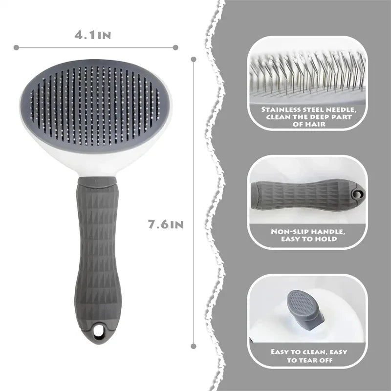 Premium Self-Cleaning Pet Hair Comb