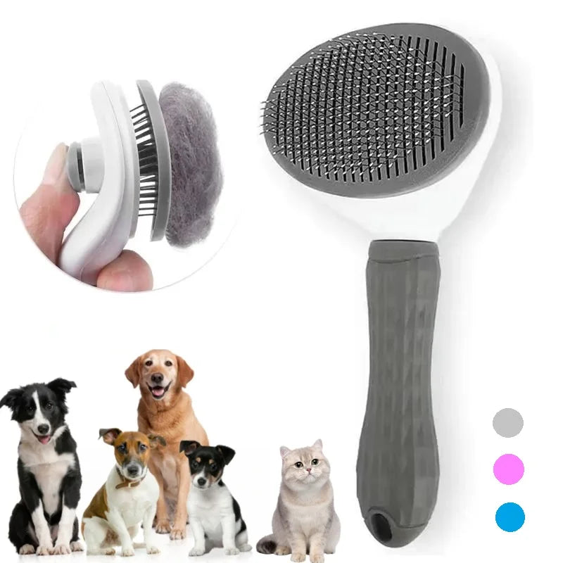 Premium Self-Cleaning Pet Hair Comb