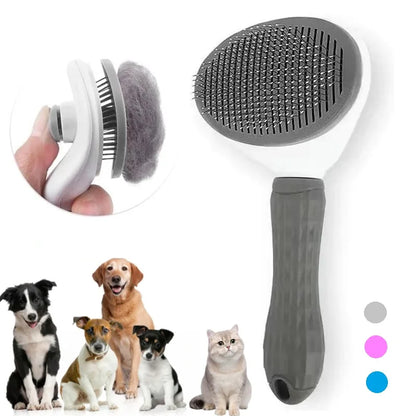 Premium Self-Cleaning Pet Hair Comb
