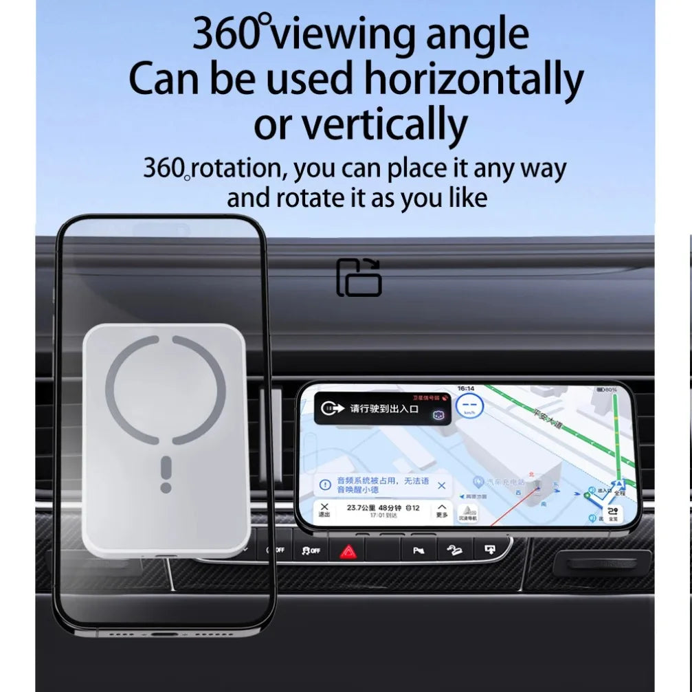 Magnetic Wireless Car Charger & Holder