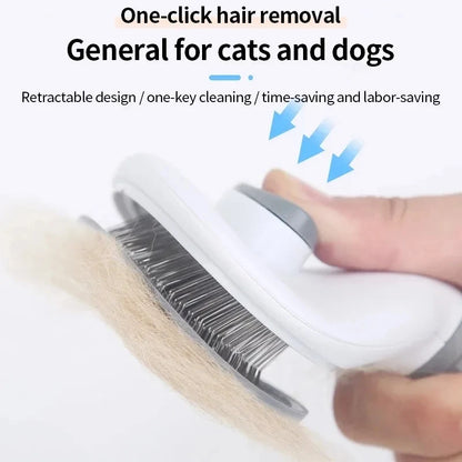 Premium Self-Cleaning Pet Hair Comb